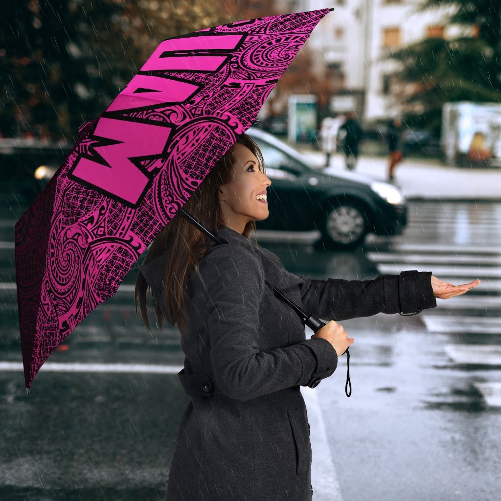 Guam Umbrella Turtle Coat of Arms Polynesian Pattern Pink - Polynesian Pride