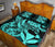 Hawaii Polynesian Quilt Bed Set - Blue Kanaka Maoli Tentacle Plumeria - Polynesian Pride