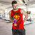 Hawaii Polynesian Custom Personalised Men's Tank Top - Floral With Seal Red - Polynesian Pride
