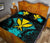 Kanaka Maoli (Hawaii) Polynesian Quilt Bed Set Hibiscus Turquoise - Polynesian Pride