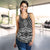 Micronesia Women's Racerback Tank - Micronesian Pattern Black - Polynesian Pride
