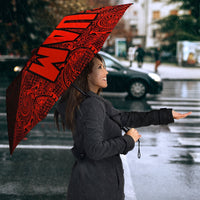 Guam Umbrella Turtle Coat of Arms Polynesian Pattern Red - Polynesian Pride