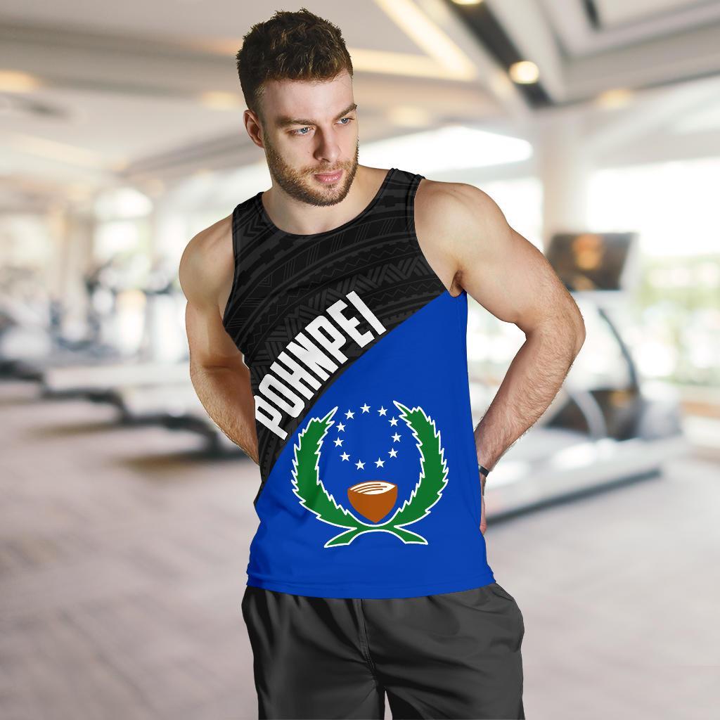 Pohnpei Men's Tank Top Coat Of Arms 2 Th5 - Polynesian Pride