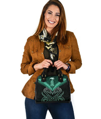 Maori Manaia New Zealand Shoulder Handbag Turquoise - Polynesian Pride