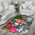 Fiji Area Rug White - Turtle Plumeria Banana Leaf - Polynesian Pride