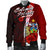 Solomon Islands Polynesian Men's Bomber Jacket - Coat Of Arm With Hibiscus - Polynesian Pride