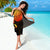 Sun In Leo Zodiac Sarong Polynesian Tattoo Simple - Orange Black - Polynesian Pride