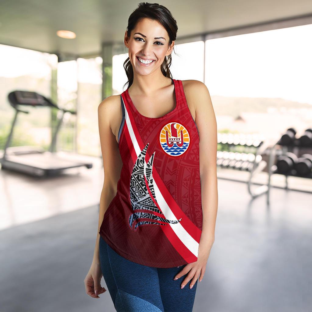 Tahiti Women's Racerback Tank - Sailing Style - Polynesian Pride