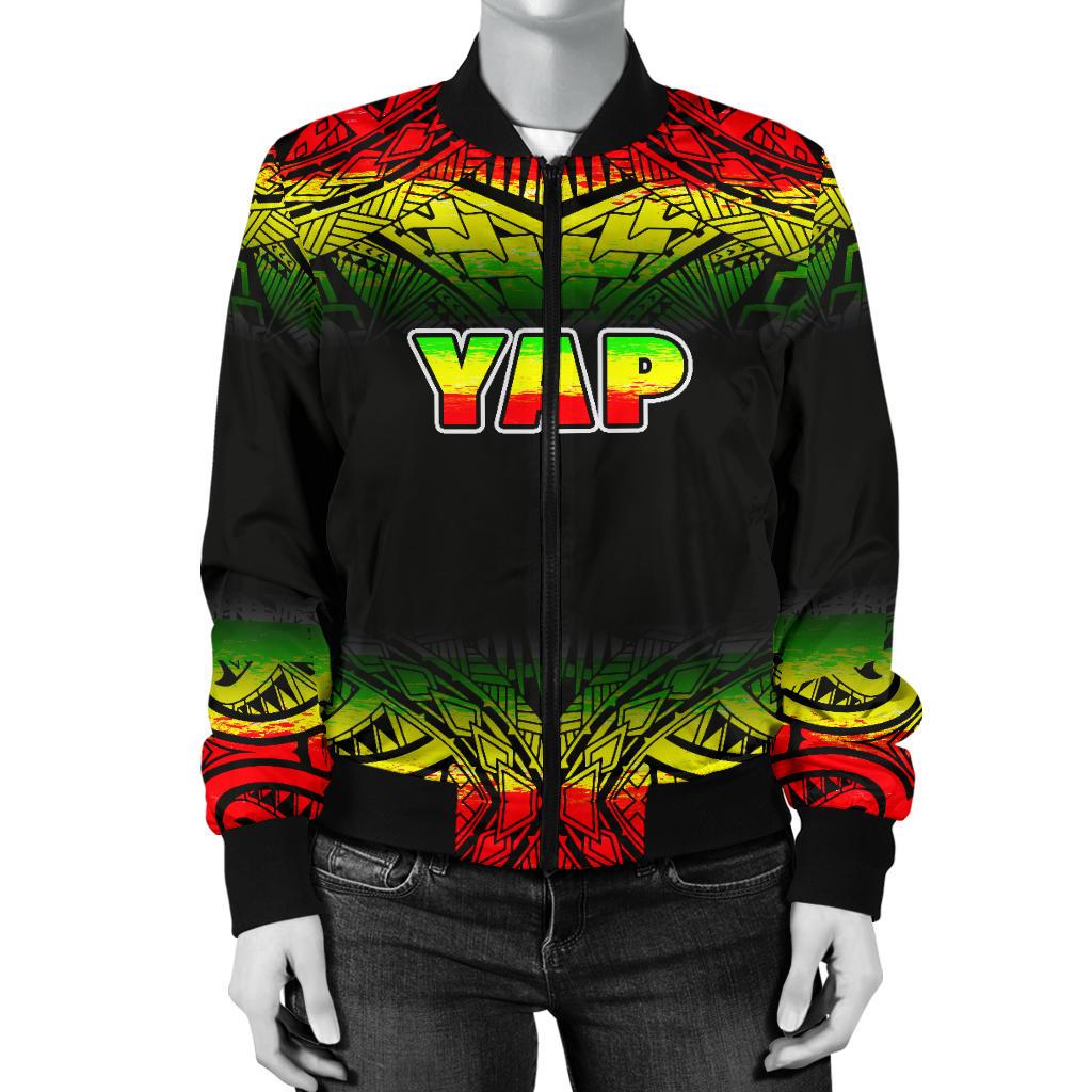 Yap Women's Bomber Jacket - Fog Reggae Style - Polynesian Pride