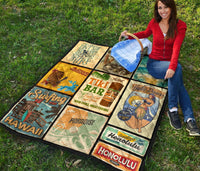 Hawaii Culture Vintage Premium Quilt - Polynesian Pride
