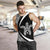 Hawaii Turtle Polynesian Men's Tank Top - Circle Style - White AH - Polynesian Pride