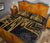 Tahiti Personalised Quilt Bed Set - Tahiti Seal In Heartbeat Patterns Style (Gold) - Polynesian Pride