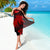 Hawaii Turtle Plumeria Coconut Tree Polynesian Sarong - Red - Polynesian Pride