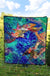 Tahiti Polynesian Premium Quilt - Tahiti Flag Sea Turtle Coral Treasure - Polynesian Pride