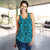 Polynesian Kakau Turtle Blue Women's Racerback Tank Top - Polynesian Pride