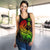 Polynesian Hawaii Women Racerback Tank - Kanaka Maoli Girl Hair Plumeria - Polynesian Pride