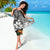 American Samoa Sarong White - Turtle Plumeria Banana Leaf - Polynesian Pride