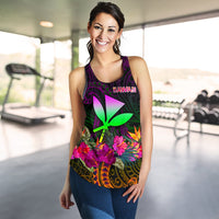 Polynesian Hawaii Kanaka Maoli Women's Racerback Tank - Summer Hibiscus Art - Polynesian Pride