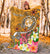 Tonga Custom Personalised Premium Blanket - Turtle Plumeria (Gold) - Polynesian Pride