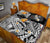Kanaka Maoli (Hawaiian) Quilt Bed Set, Polynesian Pineapple Banana Leaves Turtle Tattoo Gray - Polynesian Pride