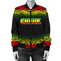 Chuuk Women's Bomber Jacket - Fog Reggae Style - Polynesian Pride
