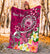 Samoa Custom Personalised Premium Blanket - Turtle Plumeria (Pink) - Polynesian Pride