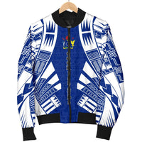 Cook Islands Men Bomber Jackets - Polynesian Tattoo Flag - Polynesian Pride