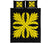 Hawaiian Royal Pattern Quilt Bed Set - Black And Yellow - C3 Style - Polynesian Pride