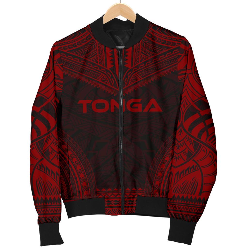 Tonga Polynesian Chief Men's Bomber Jacket - Red Version - Polynesian Pride