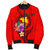 Papua New Guinea Polynesian Custom Personalised Men's Bomber Jacket - Floral With Seal Red - Polynesian Pride