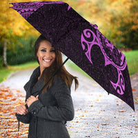 Guam Umbrella Turtle Coat of Arms Polynesian Pattern Violet - Polynesian Pride