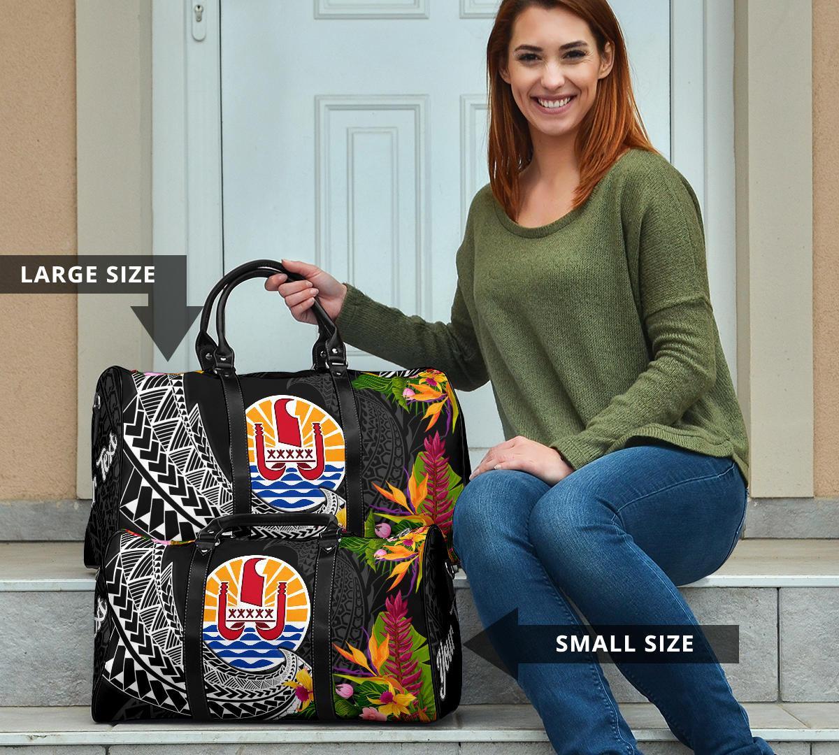 Tahiti Travel Bag - Custom Personalised Seal Spiral Polynesian Patterns - Polynesian Pride