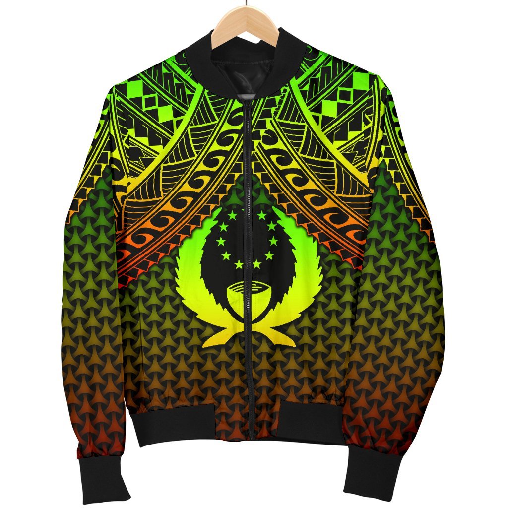 Polynesian Pohnpei Men's Bomber Jacket - Reggae Vintage Polynesian Patterns - Polynesian Pride