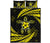 Hawaii Quilt Bed Set - Hibiscus Turtle Tribal Waves Yellow Yellow - Polynesian Pride