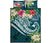 Papua New Guinea Polynesian Quilt Bed Set - Summer Plumeria (Turquoise) - Polynesian Pride