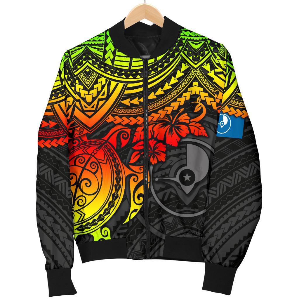 Yap Polynesian Bomber Jacket (Men) - Reggae Turtle - Polynesian Pride