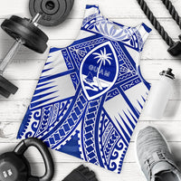 Guam Polynesian Men's Tank Top - Guam White Seal with Polynesian Tattoo Ver 02 - Polynesian Pride