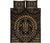 Hawaiian Kakau Honu Arc Gold Polynesian Quilt Bed Set Gold - Polynesian Pride