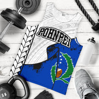 Pohnpei Special Grunge Flag White Men's Tank Top A0 - Polynesian Pride