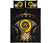 Vanuatu Polynesian Quilt Bed Set Hibiscus Gold - Polynesian Pride
