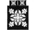 Hawaiian Quilt Bed Set Royal Pattern - Black And White - B2 Style - Polynesian Pride