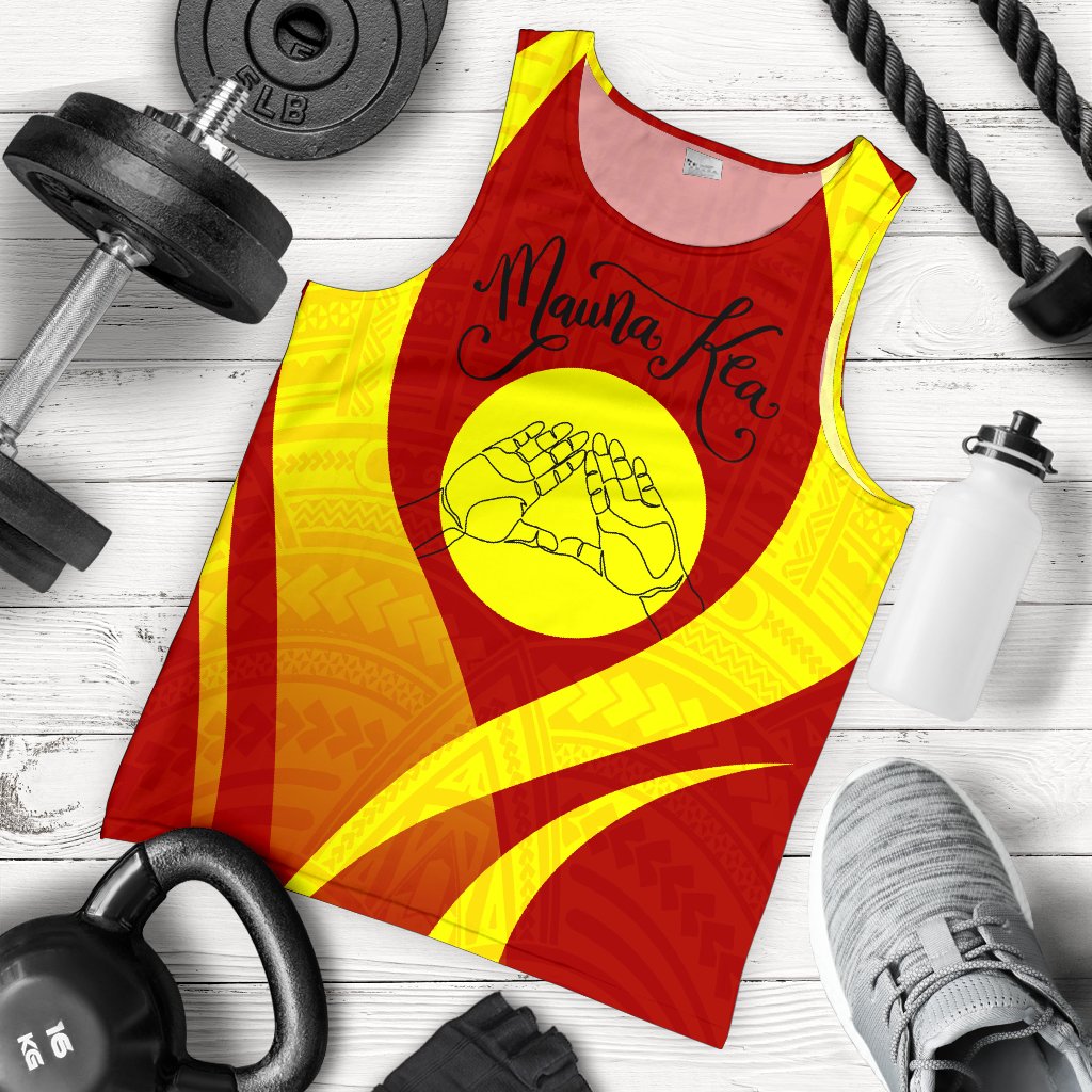 Mauna Kea Men's Tank Top 03 Red - Polynesian Pride