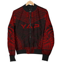 Yap Polynesian Chief Men's Bomber Jacket - Red Version - Polynesian Pride