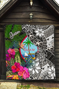 Guam Premium Quilt - Turtle Plumeria Banana Leaf - Polynesian Pride