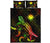 Marshall Islands Polynesian Quilt Bed Set - Turtle With Blooming Hibiscus Reggae - Polynesian Pride