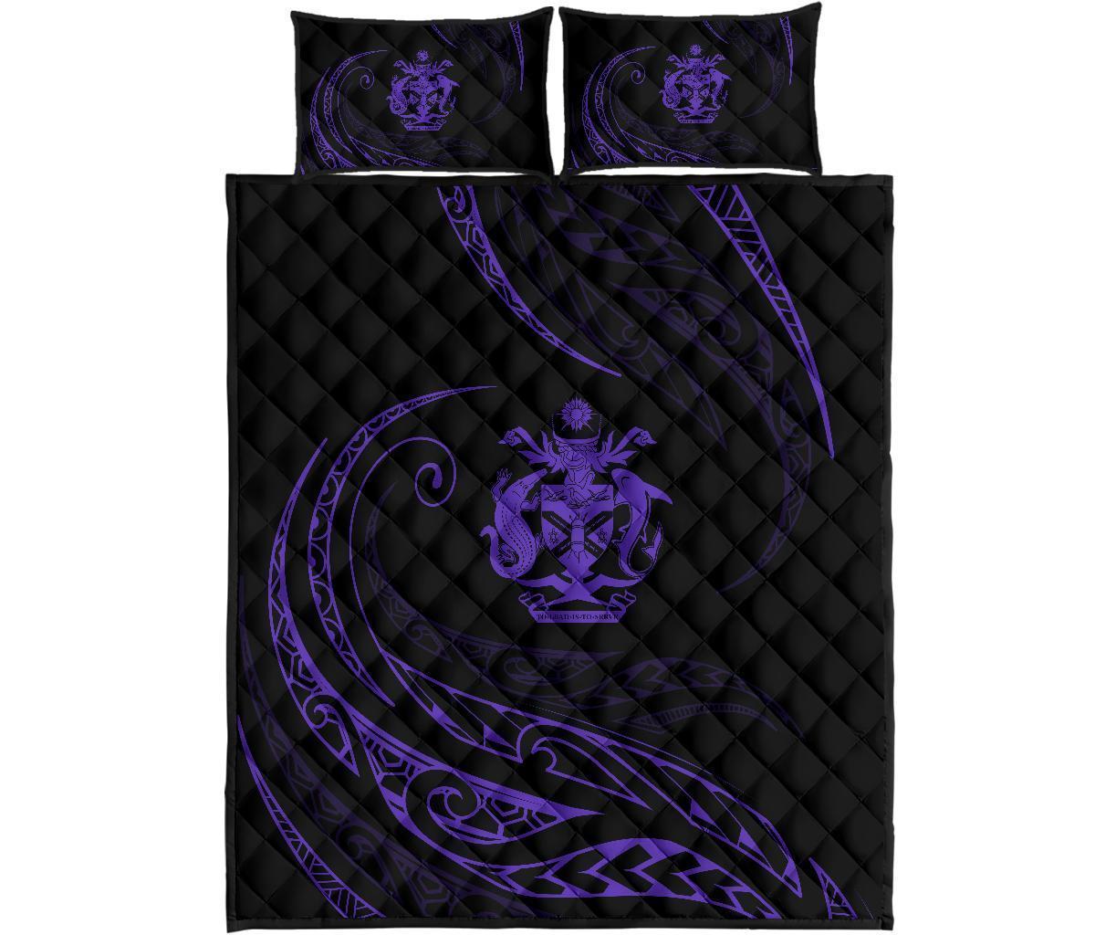 Solomon Quilt Bed Set - Purple - Frida Style Purple - Polynesian Pride