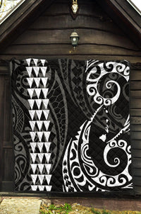 Hawaii Kakau White Polynesian Premium Quilt - Polynesian Pride