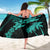 Hawaii Turtle Plumeria Coconut Tree Polynesian Sarong - Turquoise - Polynesian Pride