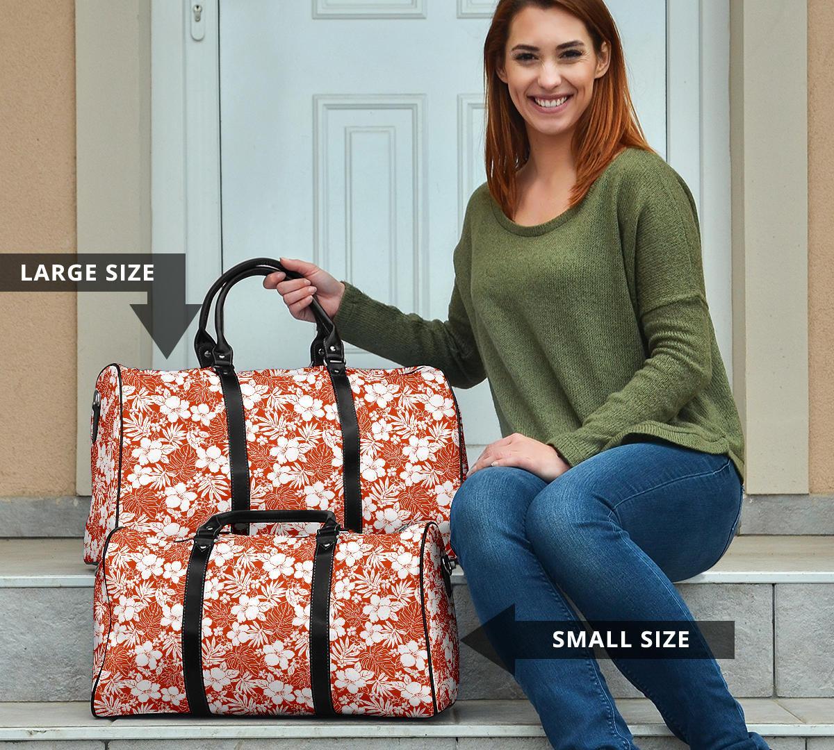 Hibiscus Flower Pattern Hawaii Travel Bag - Polynesian Pride