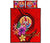Tahiti Polynesian Custom Personalised Quilt Bed Set - Floral With Seal Red - Polynesian Pride
